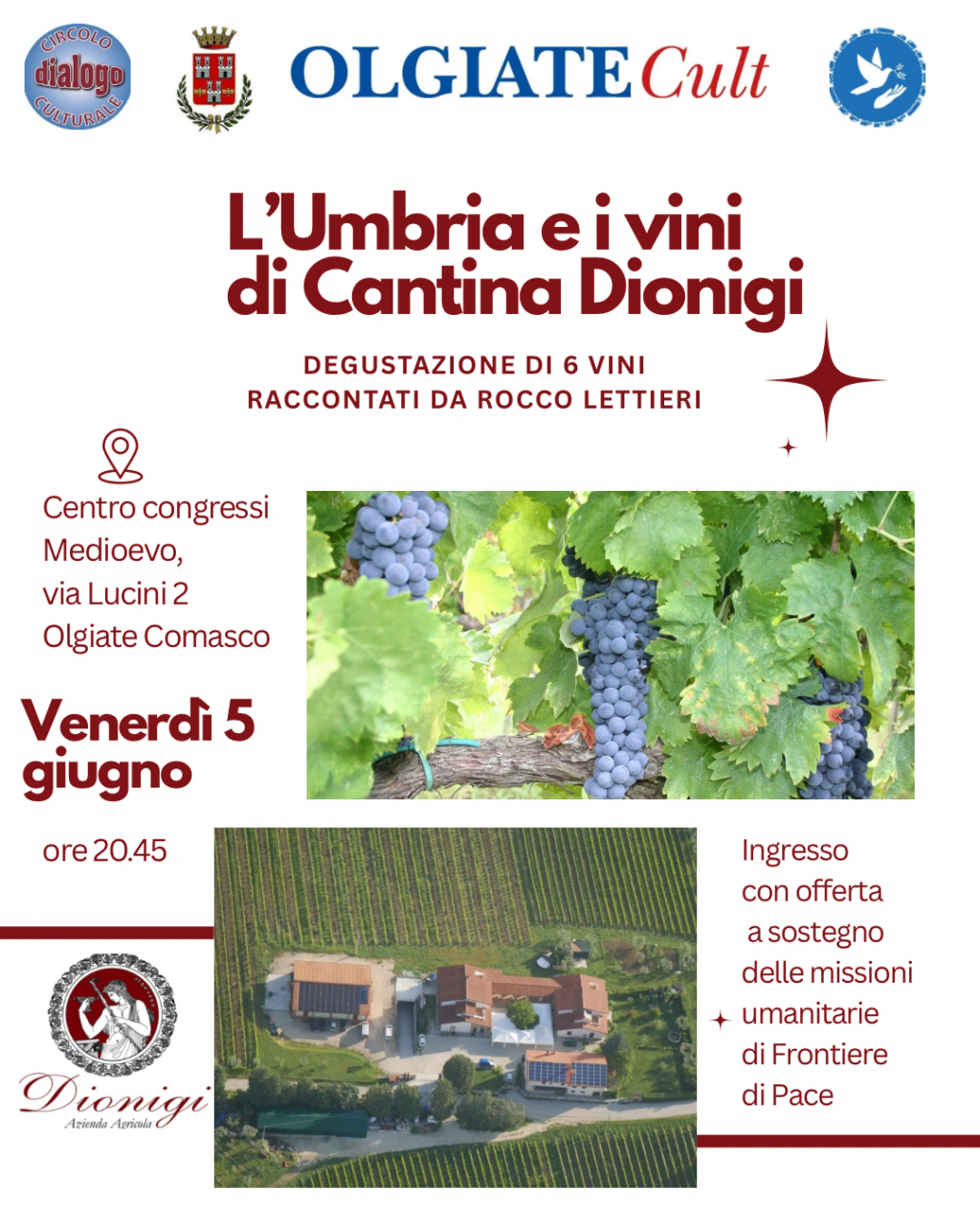 Ultimo appuntamento di OlgiateCult: enologia e solidarietà